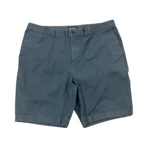 Michael Kors Chino Shorts Mens 36 Blue Gray Flat Front 4 Pocket Casual Simple